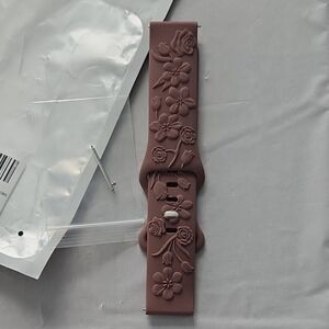 Floral Brown Taupe 20 MM Watch Band
